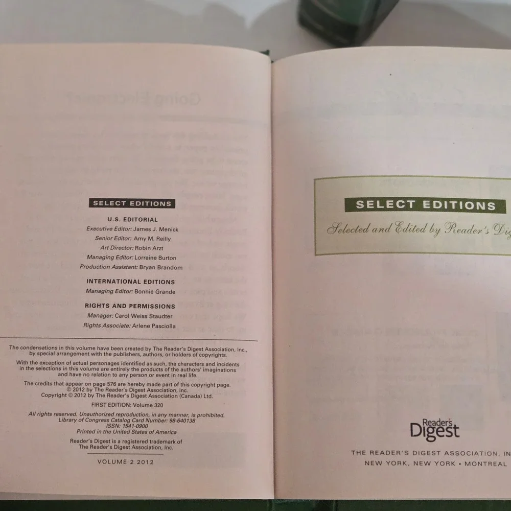Reader's Digest Select Editions Lot of 3 Hardcover Books (1998, 2007, 2012)